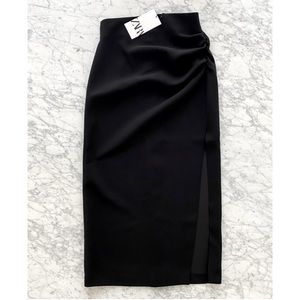 ZARA Slit Midi Skirt S